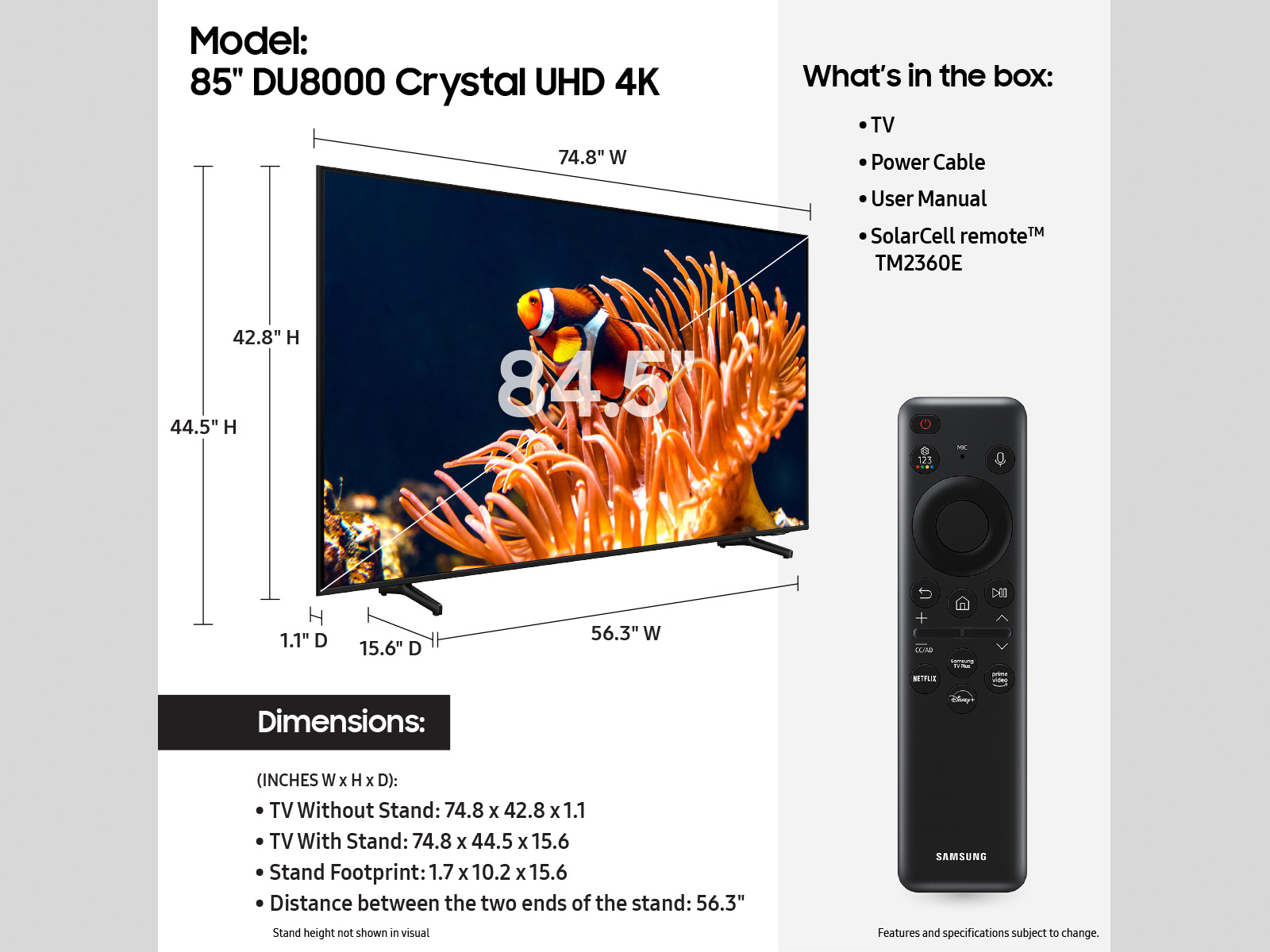 85" Class Crystal UHD DU8000 - Image 7